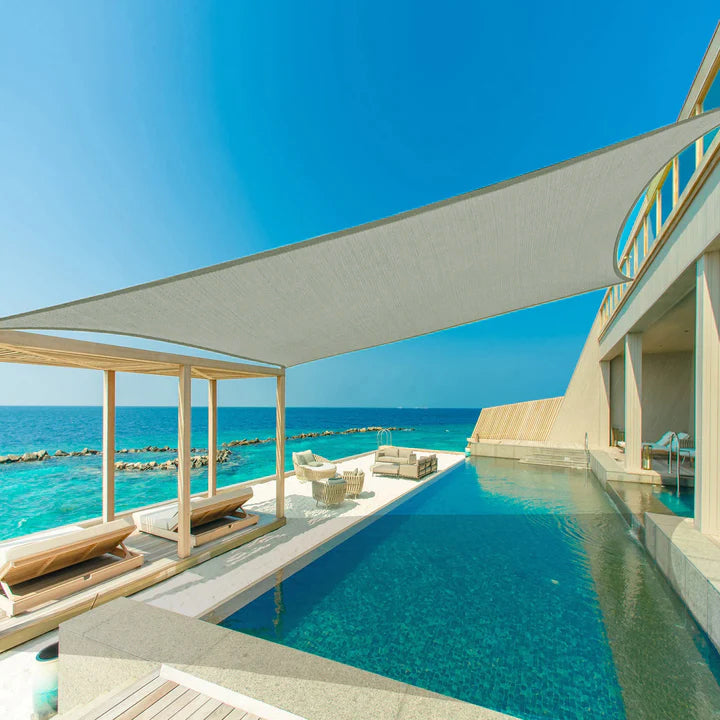 Large Size Sun Shade Sail Heavy Duty Durable Fabric Cloth Waterproof Awning Canopy for Patio and Garden