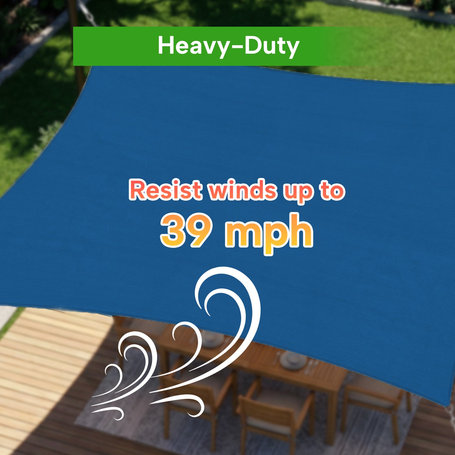 Outdoor Waterproof Rectangle Sun Shade Sail for Patio/Pool