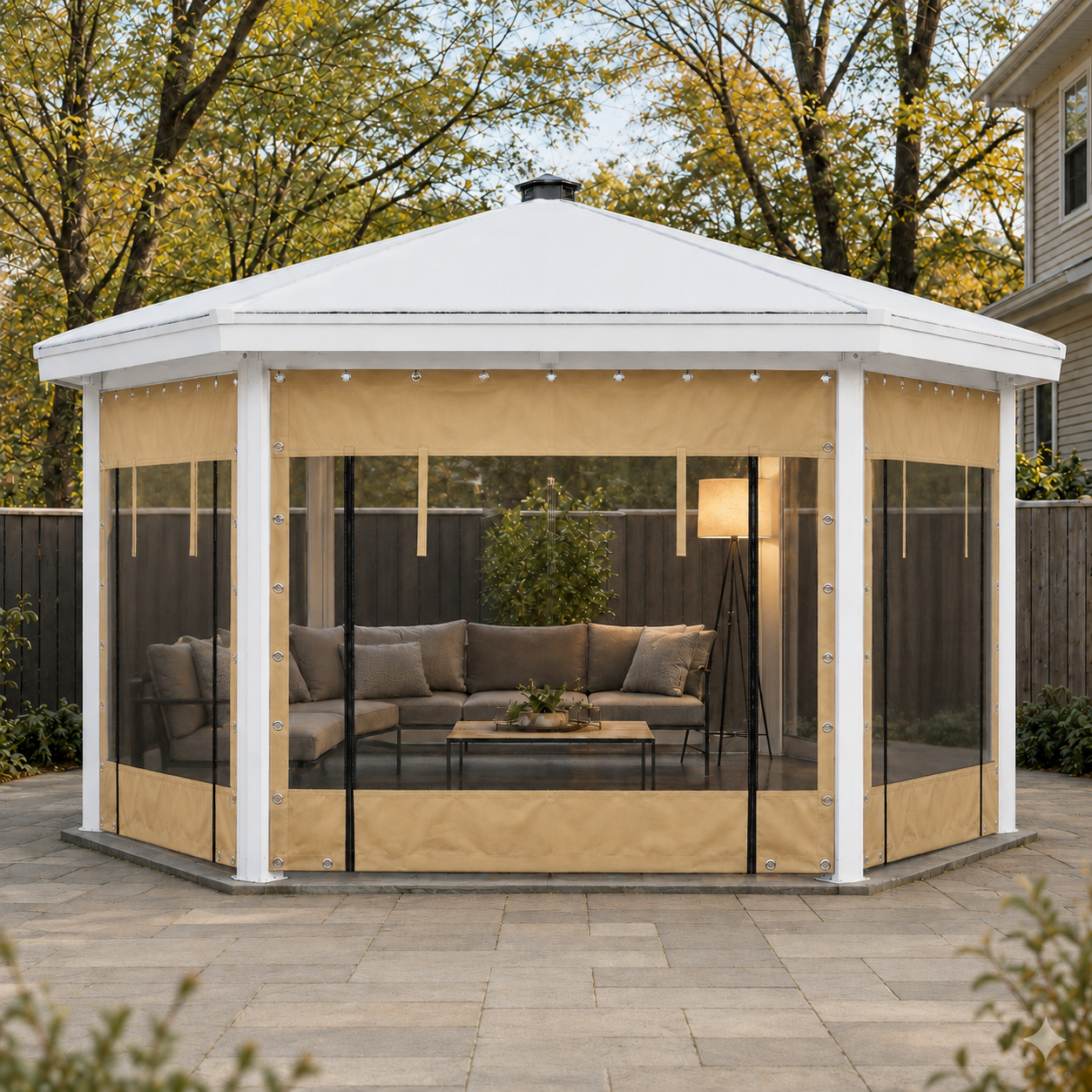 12mil Clear PVC Zipper Door Patio Enclosure Panel