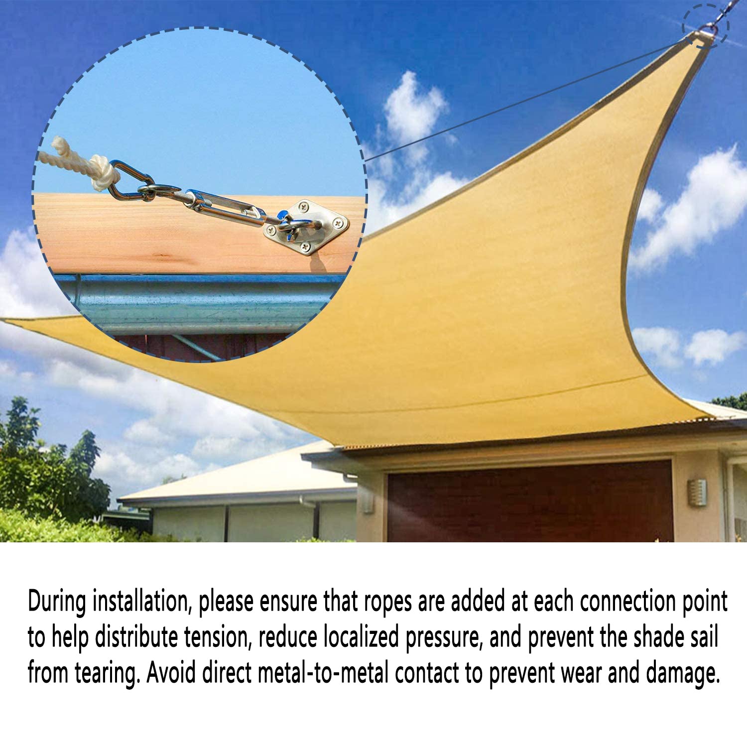 Heavy Duty 304 Shade Sail Installation Hardware Kit