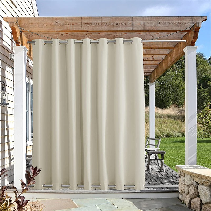 Clearance Top & Bottom Grommet Windproof Outdoor Curtains for Patio 1 Panel