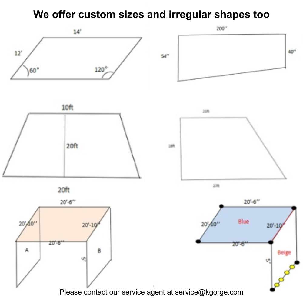 Outdoor Waterproof Sun Shade Sail Opaque Privacy Protection Canopy Rectangle UV Block for Garden