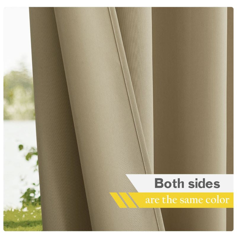 Waterproof Outdoor Curtains Canvas Curtains For Patio, Gazebo, Pergola And Porch 1 Panel