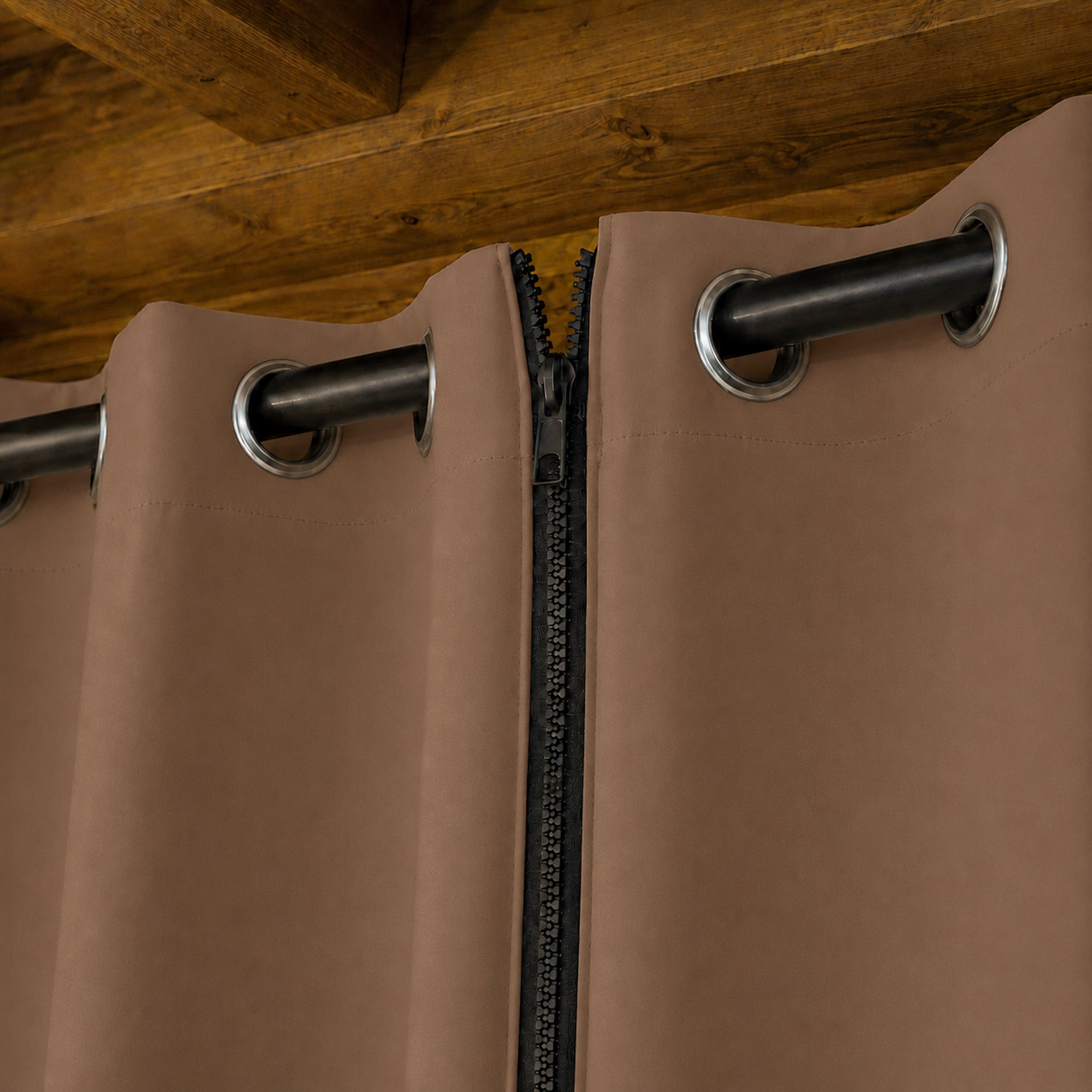 Windproof Privacy Zipper Outdoor Curtain | Outdoor Standard