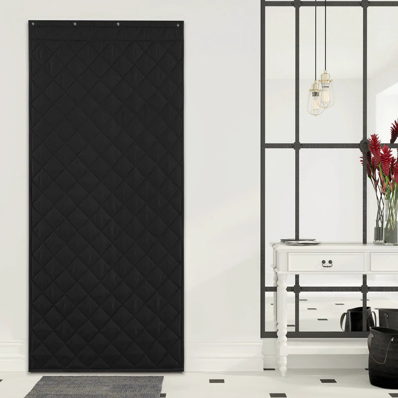 Winter Thicken Cotton Blackout Thermal Insulated Door Curtain For Living Room, Bedroom 1 Panel