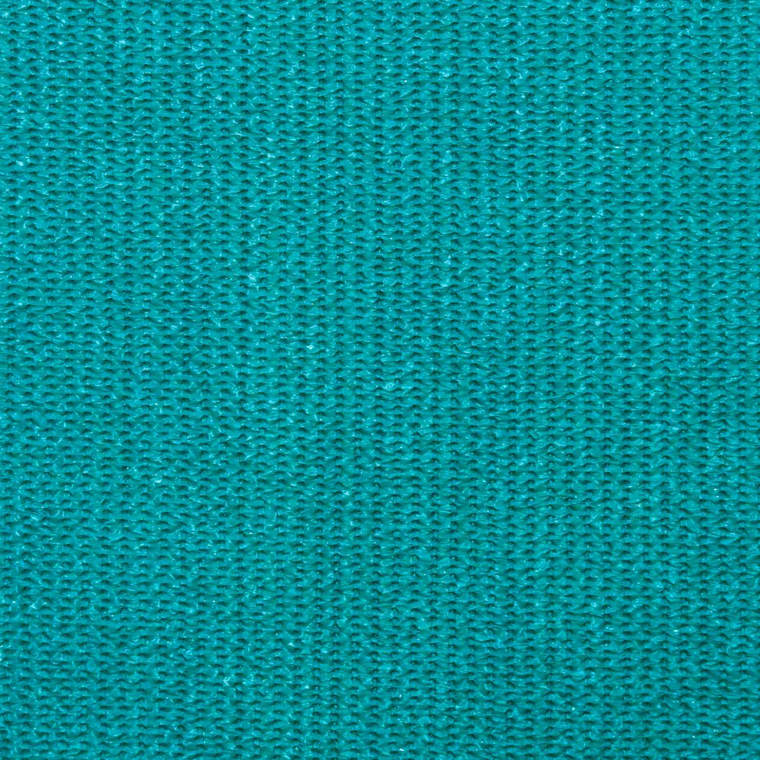 Teal woven HDPE fabric close-up, showcasing the breathable, UV block material for a custom sun shade sail for patio/pool.