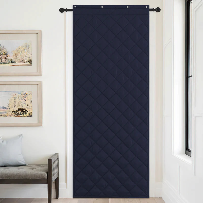 Winter Thicken Cotton Blackout Thermal Insulated Door Curtain For Living Room, Bedroom 1 Panel