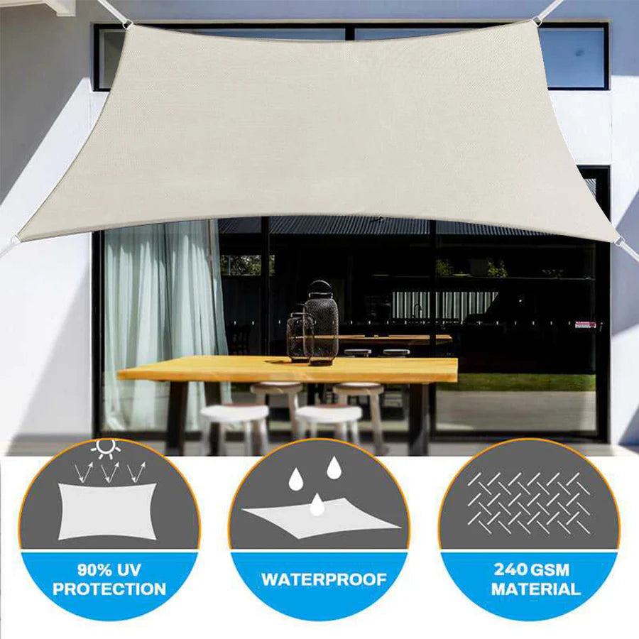 Clearance Sale Outdoor Waterproof Rectangle Sun Shade Sail for Patio/Pool