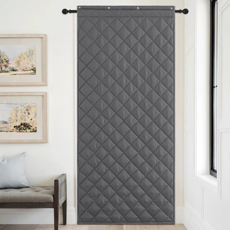Winter Thicken Cotton Blackout Thermal Insulated Door Curtain For Living Room, Bedroom 1 Panel