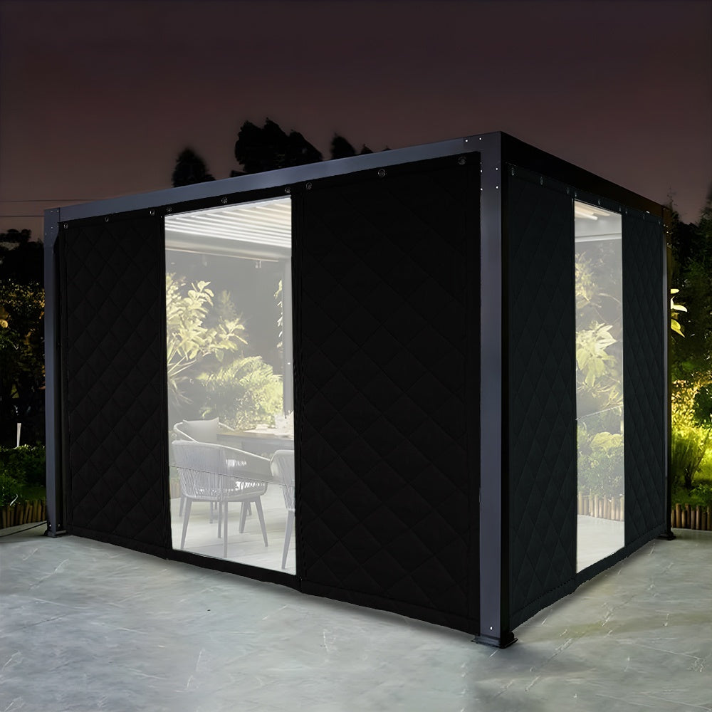 Custom Sized Waterproof Clear Tarps Thermal Insulated Curtain For Winter 1 Panel