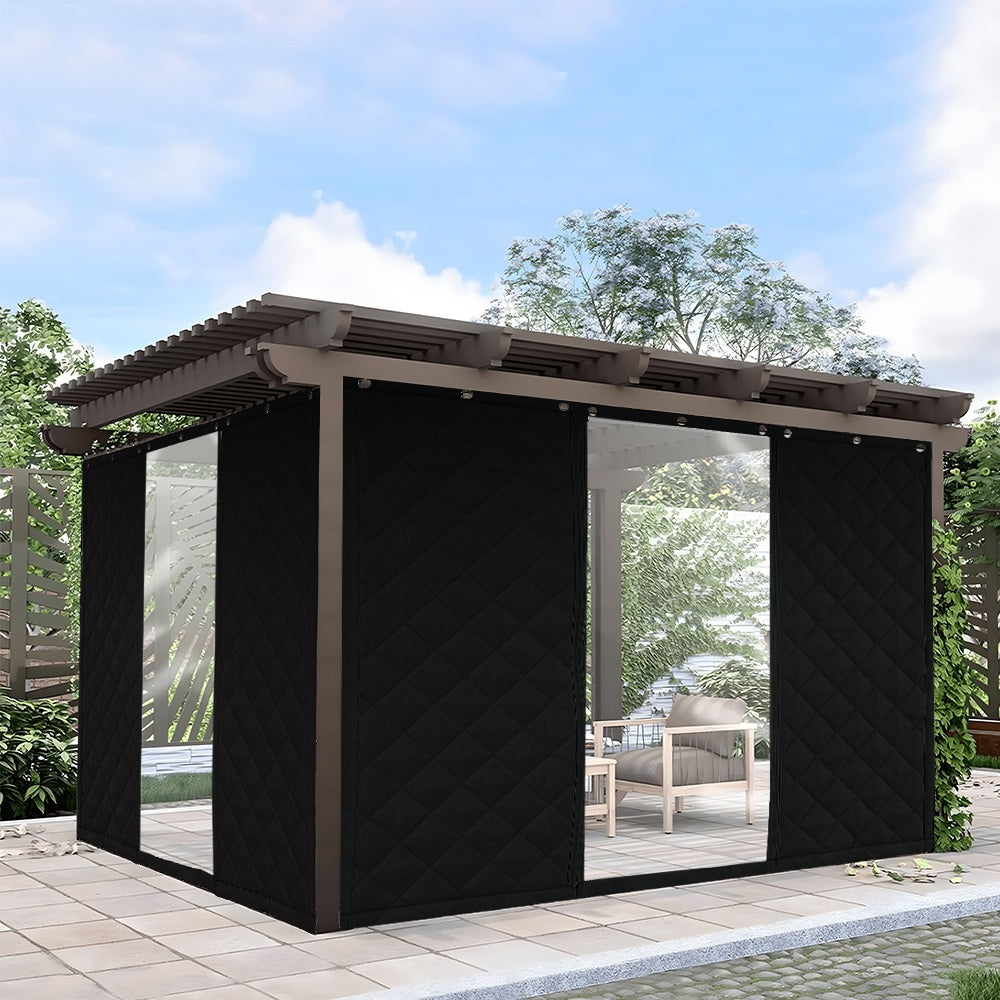 Custom Sized Waterproof Clear Tarps Thermal Insulated Curtain For Winter 1 Panel