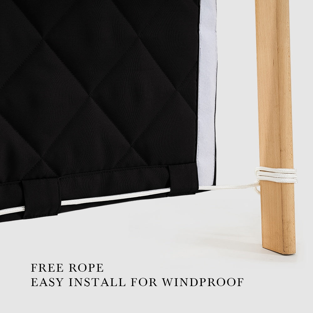 Custom Sized Waterproof Clear Tarps Thermal Insulated Curtain For Winter 1 Panel