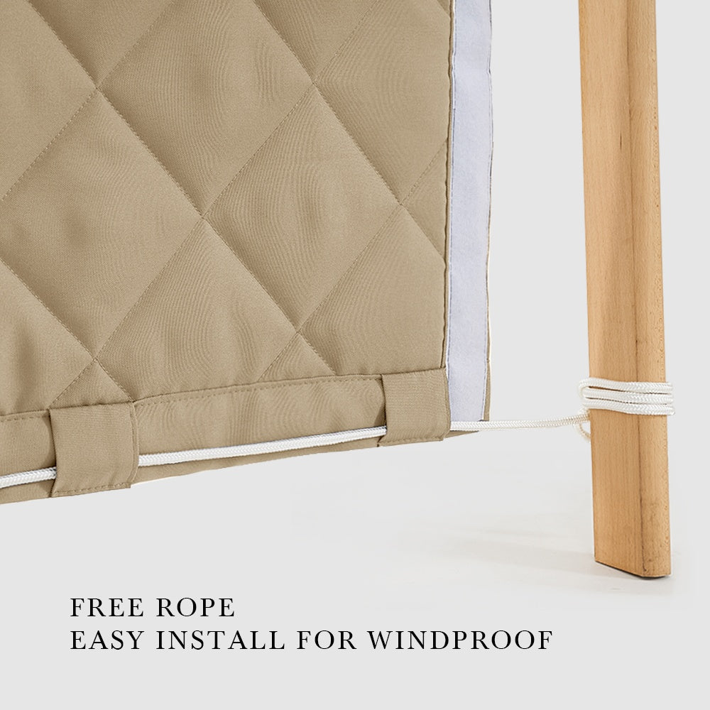 Custom Sized Waterproof Clear Tarps Thermal Insulated Curtain For Winter 1 Panel