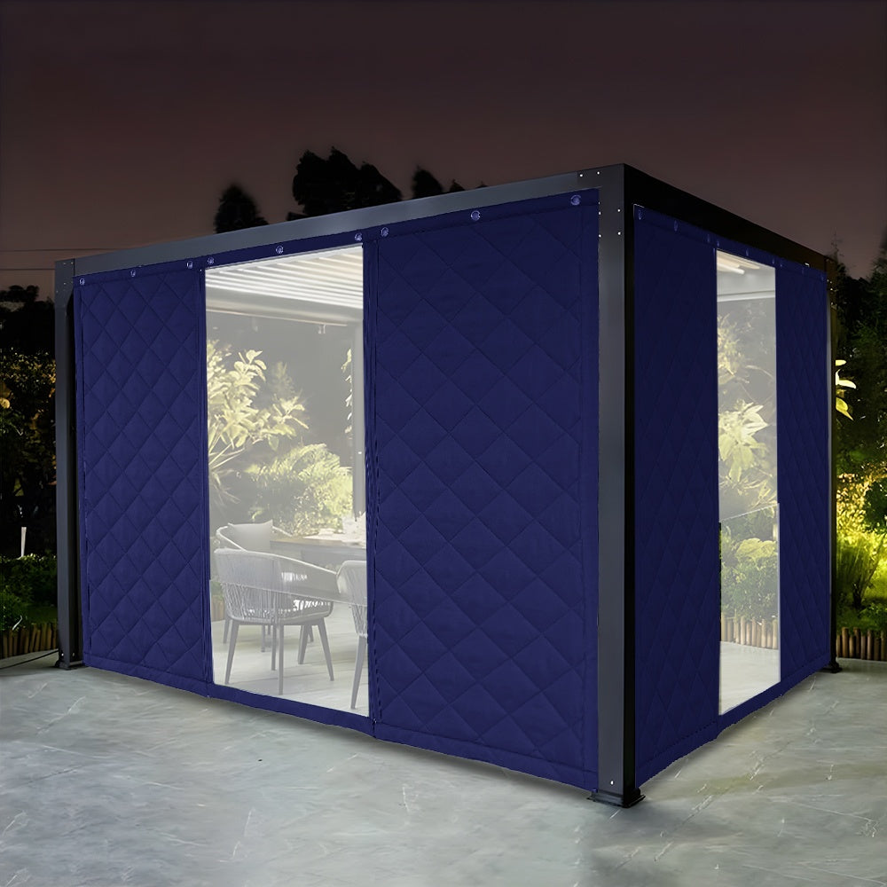 Custom Sized Waterproof Clear Tarps Thermal Insulated Curtain For Winter 1 Panel