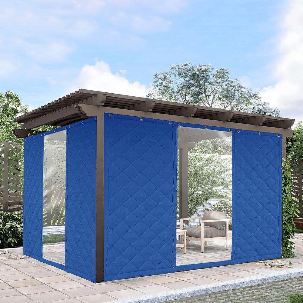 Custom Sized Waterproof Clear Tarps Thermal Insulated Curtain For Winter 1 Panel