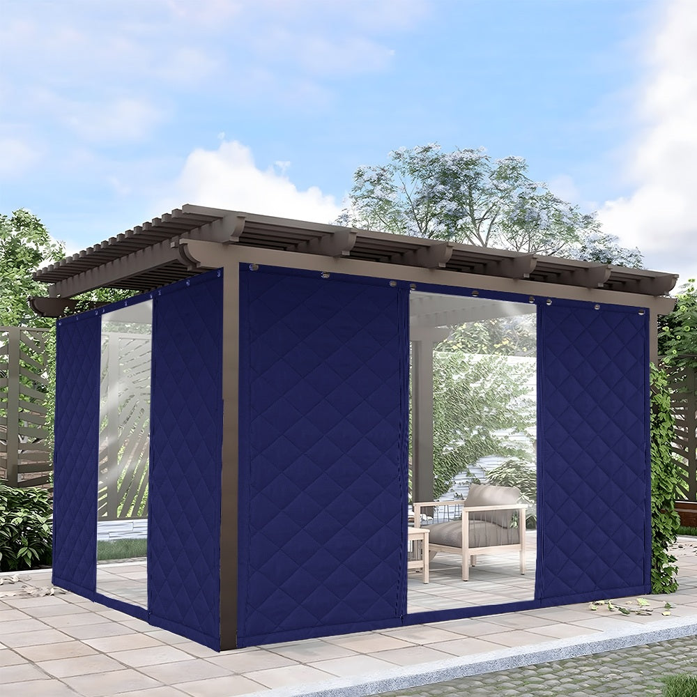 Custom Sized Waterproof Clear Tarps Thermal Insulated Curtain For Winter 1 Panel