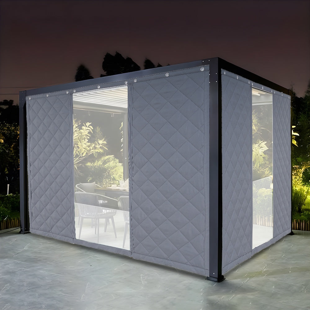 Custom Sized Waterproof Clear Tarps Thermal Insulated Curtain For Winter 1 Panel