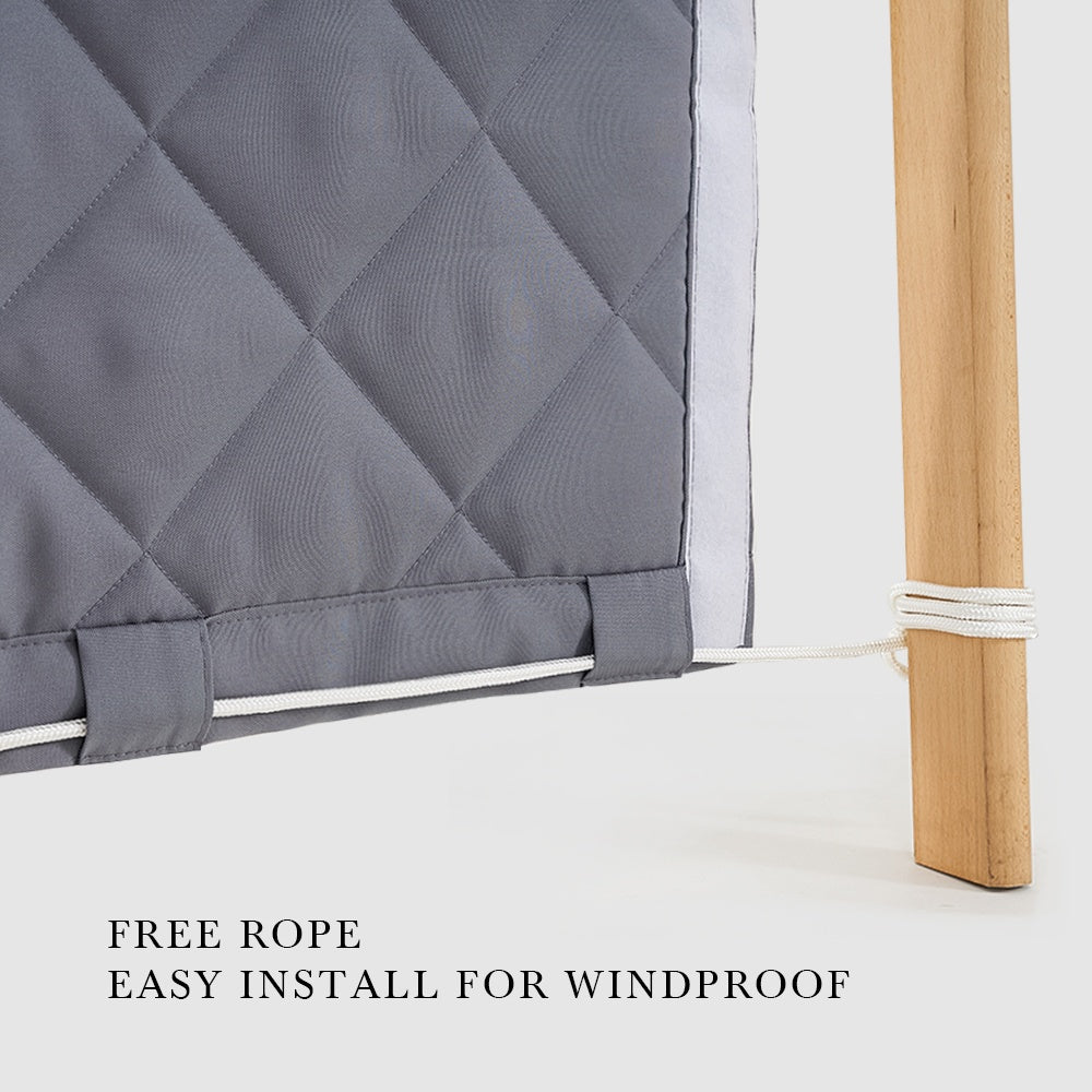 Custom Sized Waterproof Clear Tarps Thermal Insulated Curtain For Winter 1 Panel