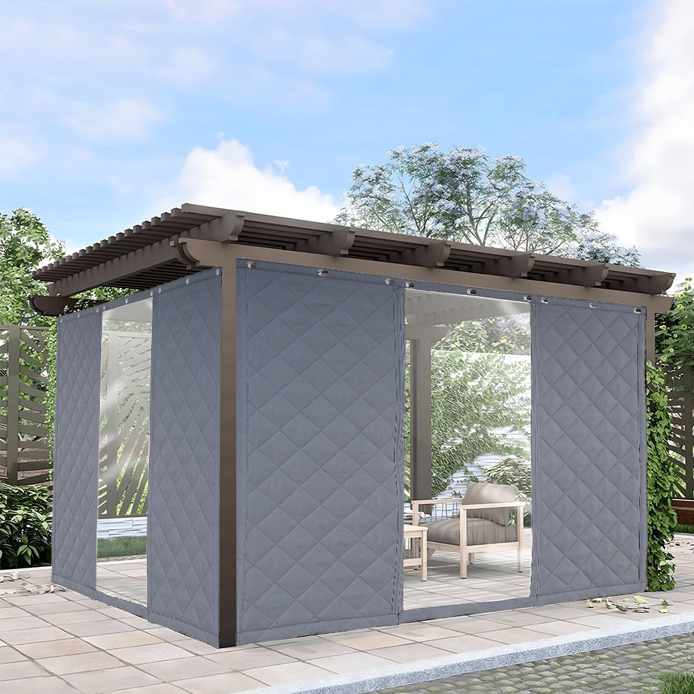 Custom Sized Waterproof Clear Tarps Thermal Insulated Curtain For Winter 1 Panel