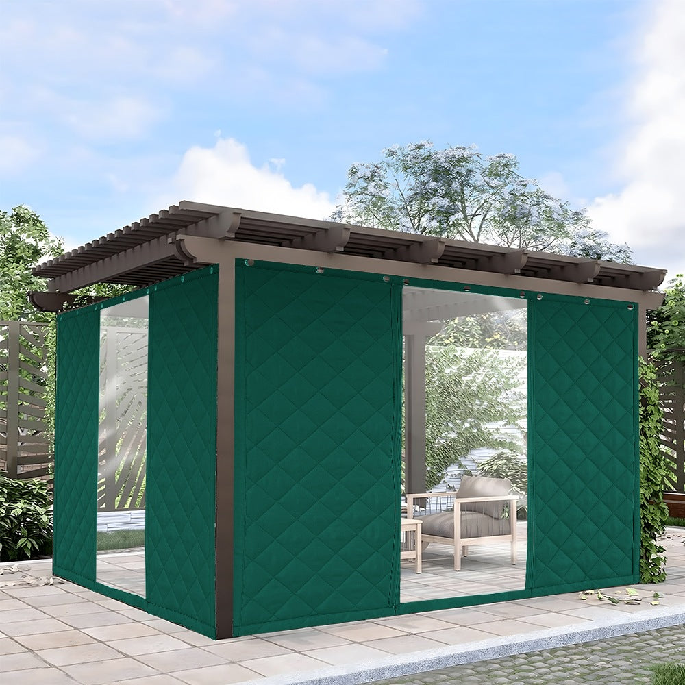 Custom Sized Waterproof Clear Tarps Thermal Insulated Curtain For Winter 1 Panel