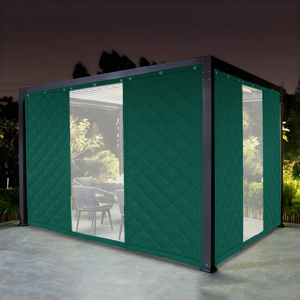 Custom Sized Waterproof Clear Tarps Thermal Insulated Curtain For Winter 1 Panel