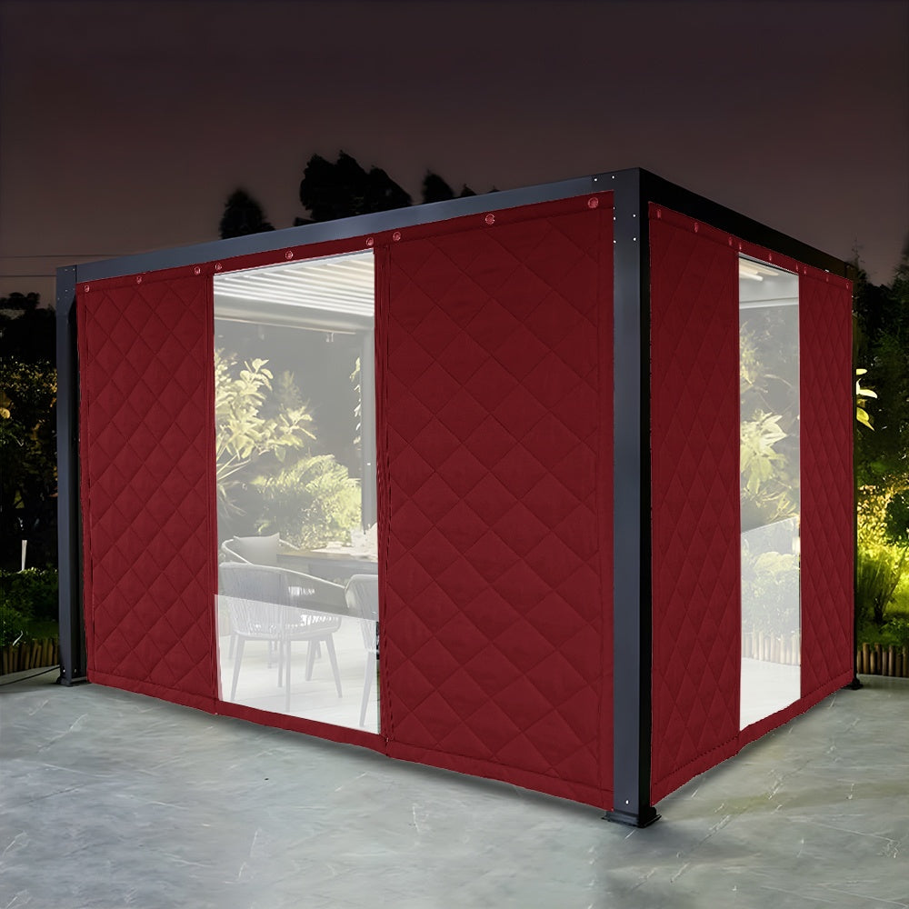 Custom Sized Waterproof Clear Tarps Thermal Insulated Curtain For Winter 1 Panel