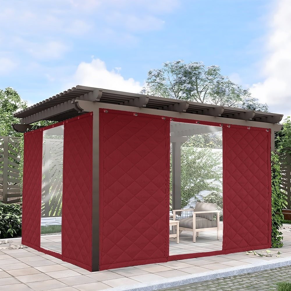 Custom Sized Waterproof Clear Tarps Thermal Insulated Curtain For Winter 1 Panel