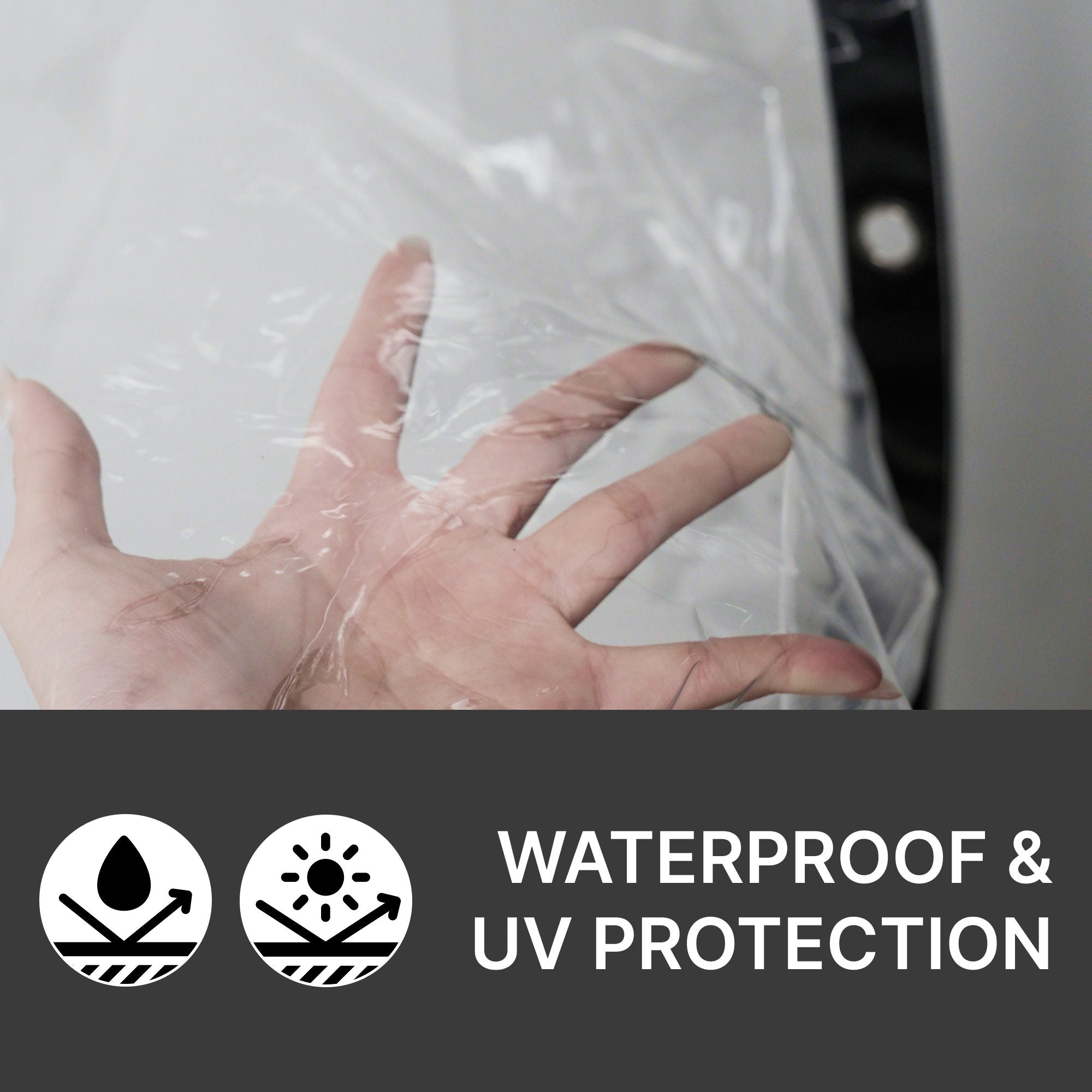 12mil Outdoor Clear Tarps with Grommets PVC Insulation Shed Cloth for Patios, Porch, Screen Rooms, Gazebos