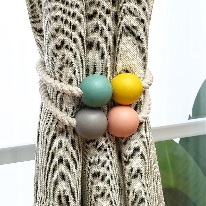 1 PC Magnetic Curtain Tiebacks Cotton Hand Woven Tie Back Decorative Rope Holdbacks KGORGE Store