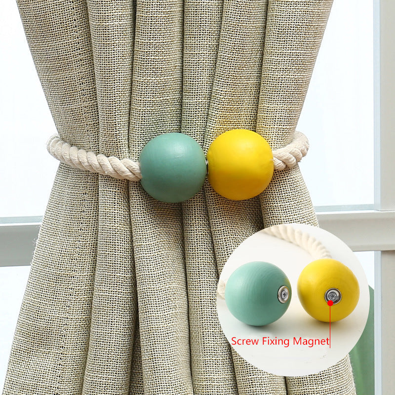 1 PC Magnetic Curtain Tiebacks Cotton Hand Woven Tie Back Decorative Rope Holdbacks KGORGE Store