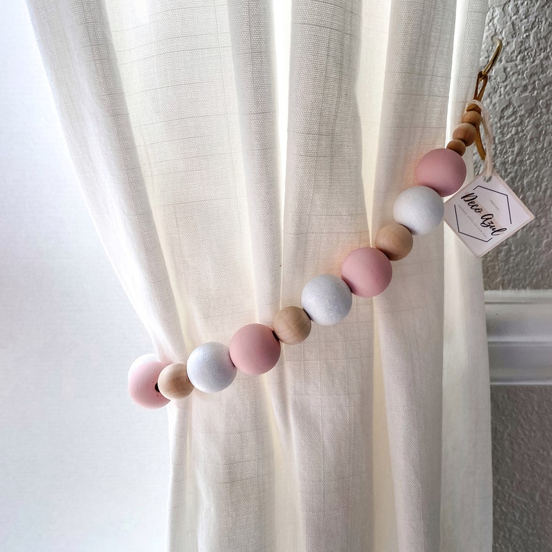 1 Pcs Wooden Beads Curtain Straps Tiebacks KGORGE Store