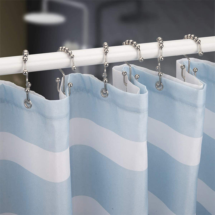 12pcs Stainless Steel Double Roller Glide Shower Curtain Hooks KGORGE Store