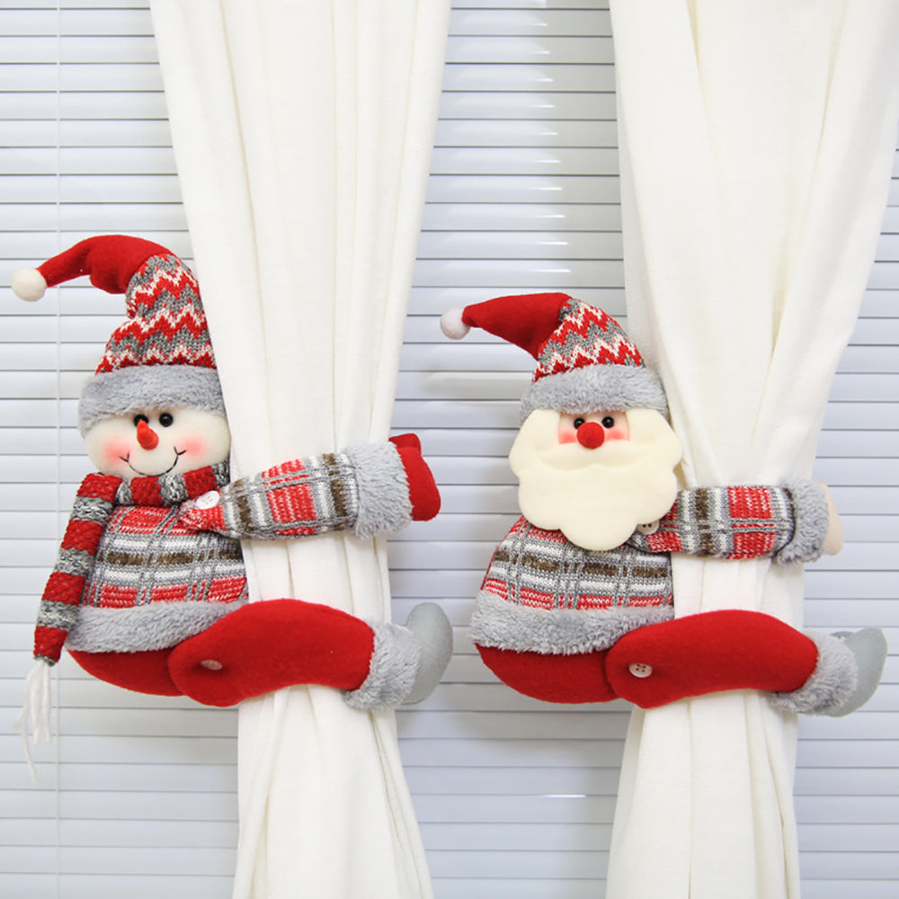 1Pc Christmas Cartoon Doll Curtain Tiebacks KGORGE Store