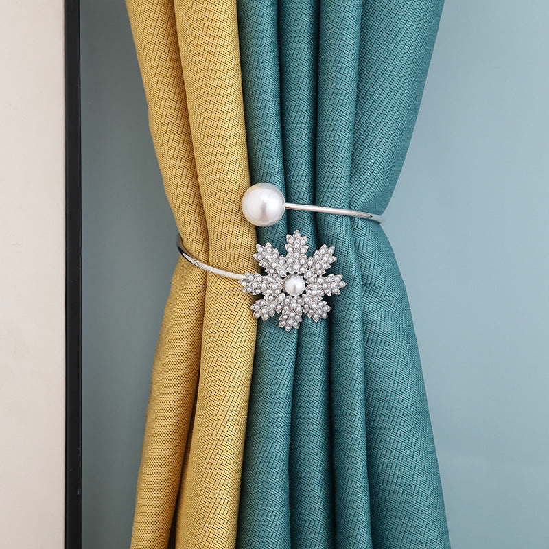 1Pc Metal Christmas Curtain Tiebacks Santa Claus Snowflake Bells Xmas Decor KGORGE Store