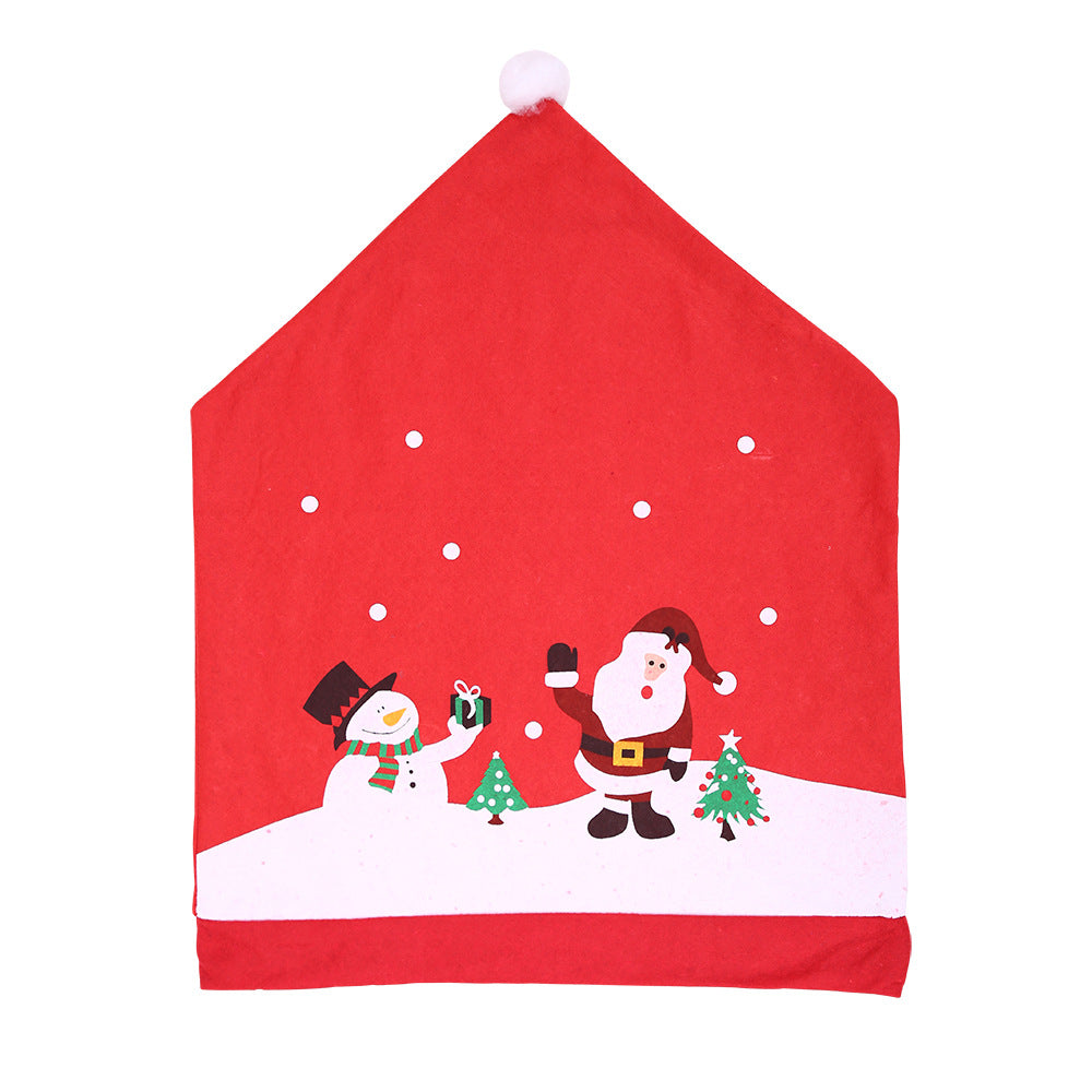 2Pcs Christmas Back Chair Covers Santa Gnome Snowman Covers for Home, Kitchen, Dining Room Decor KGORGE Store