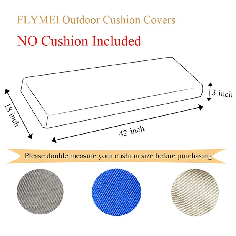 42x18 Outdoor Cushions Covers Bench Patio Bench Sofa Chair Seat Cushion Slipcover KGORGE Store