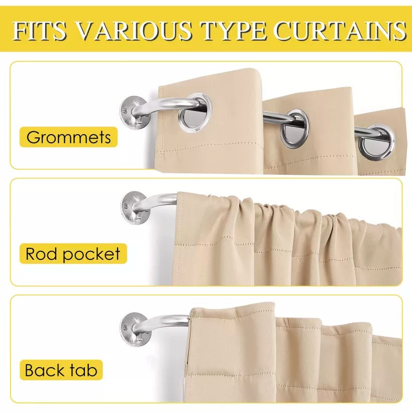 types of curtain rods