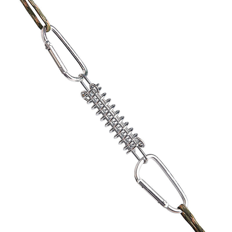Awning fixed canopy tent fixed buckle: durable spring tensioner with two carabiner clips, ideal for shade sails & outdoor curtains