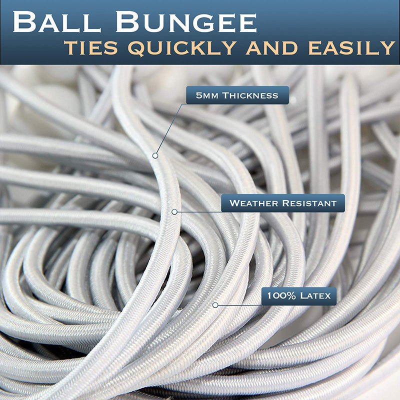 BB-11B Ball Bungee Cord, Heavy-Duty & Versatile, Indoor & Outdoor, Tarp Tie-Down, Organize & Secure, 10 Pack KGORGE Store