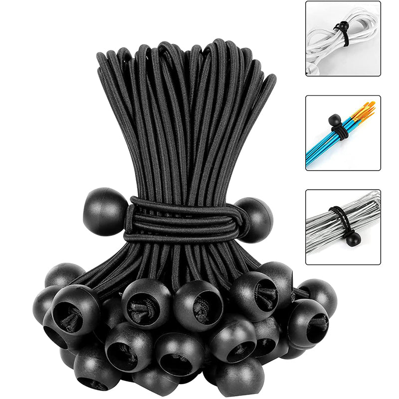 BB-11B Ball Bungee Cord, Heavy-Duty & Versatile, Indoor & Outdoor, Tarp Tie-Down, Organize & Secure, 10 Pack KGORGE Store