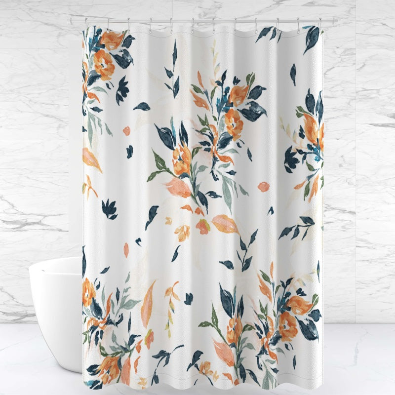 Bright Floral Shower Curtain 1 Panel KGORGE Store