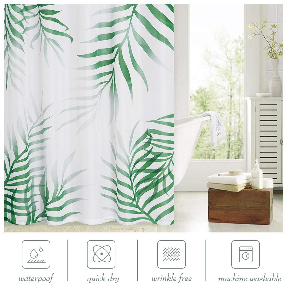 Brown Leaf Shower Curtain 1 Panel With 12 Hooks KGORGE Store