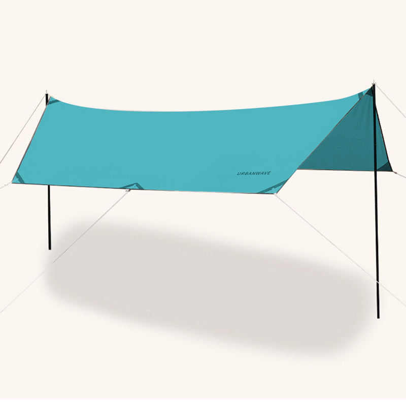 Camping Rain Cover Portable Canopy Waterproof Camping Tent Tarp Beach Tent Sun Shade Shelter with Poles KGORGE Store