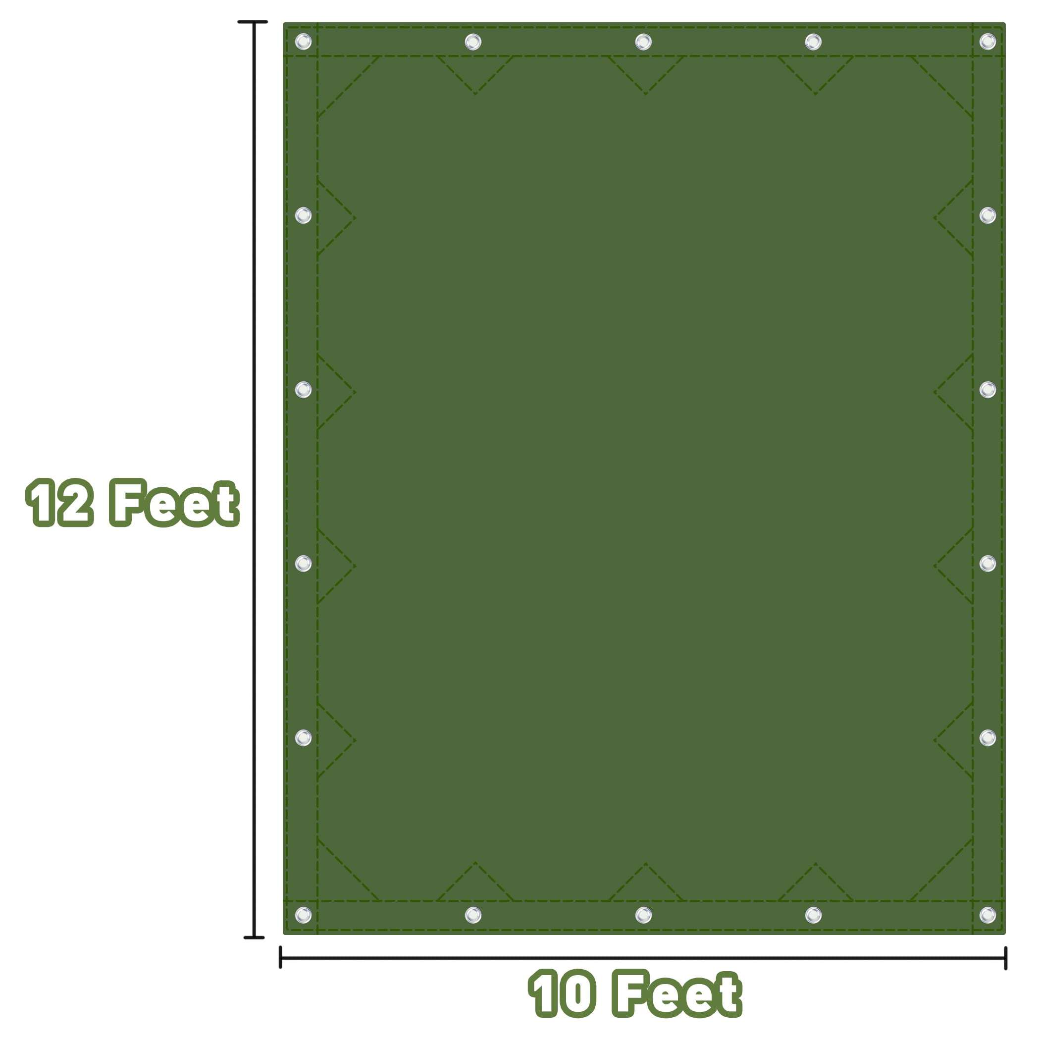 Canvas Tarps Heavy Duty Waterproof Cover with Grommets for Canopy Tent, Roof, Woodpile KGORGE Store