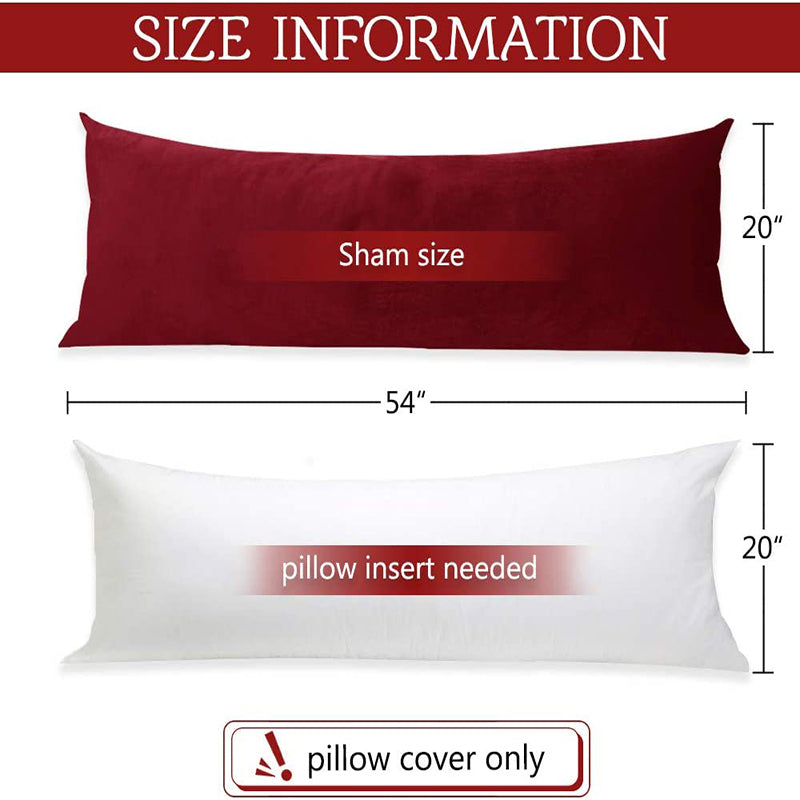 Christmas Red Body Pillow Cover, Soft Velvet Body Pillowcase for Pregnant Women, 1 Pc KGORGE Store