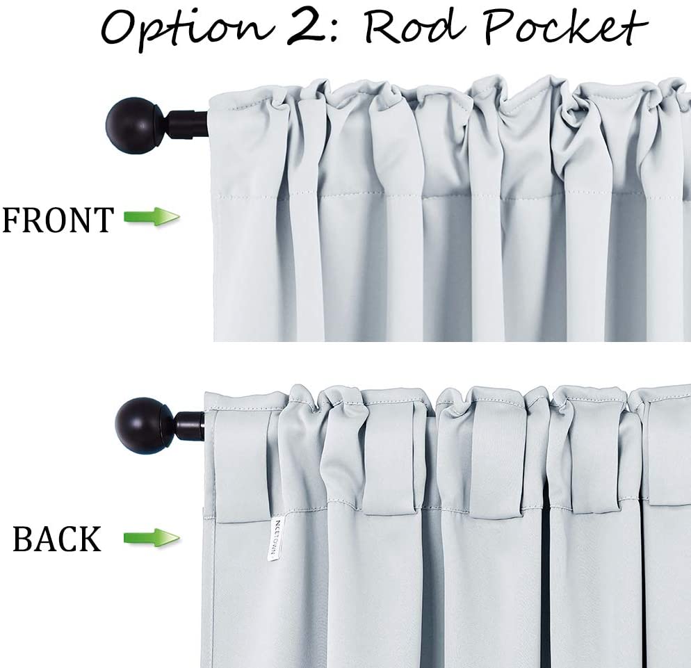 Custom Blackout Bedroom Room Darkening Rod Pocket & Back Tab Curtains 1 ...