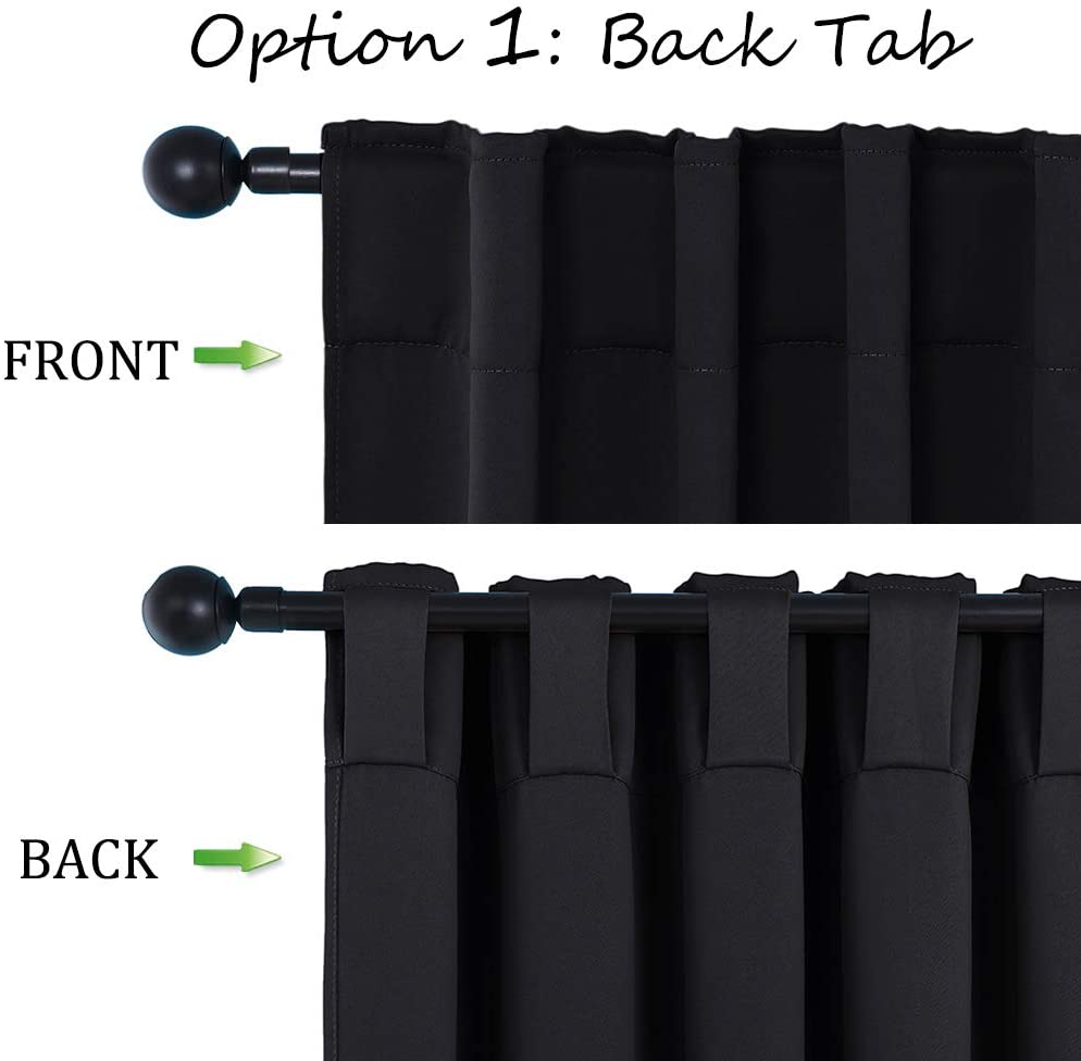 Custom Blackout Bedroom Room Darkening Rod Pocket & Back Tab Curtains 1 Panel KGORGE Store