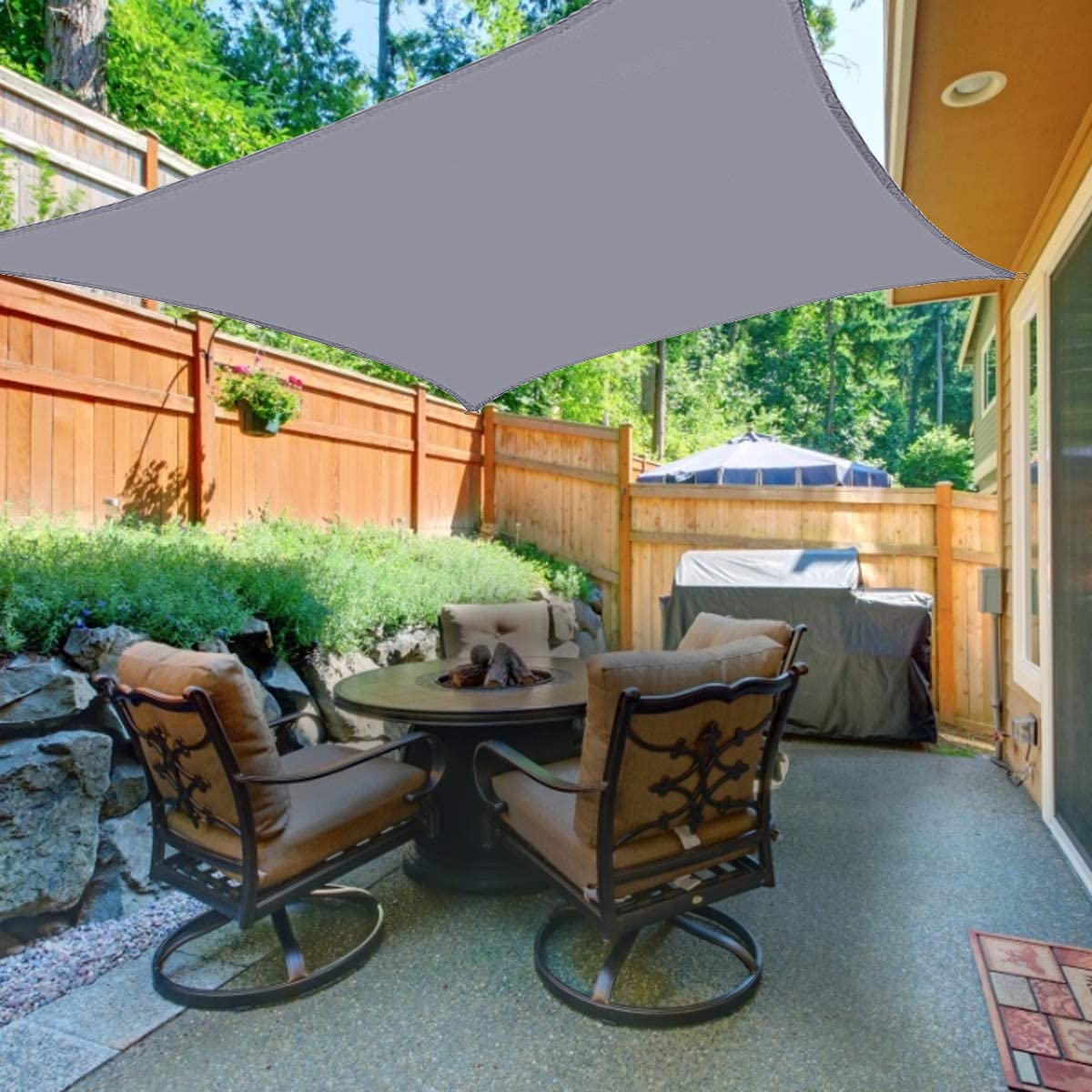 Custom Size Outdoor Sun Shade Sail Waterproof Canopy UV Block for Patio,Garden,Backyard Lawn KGORGE Store