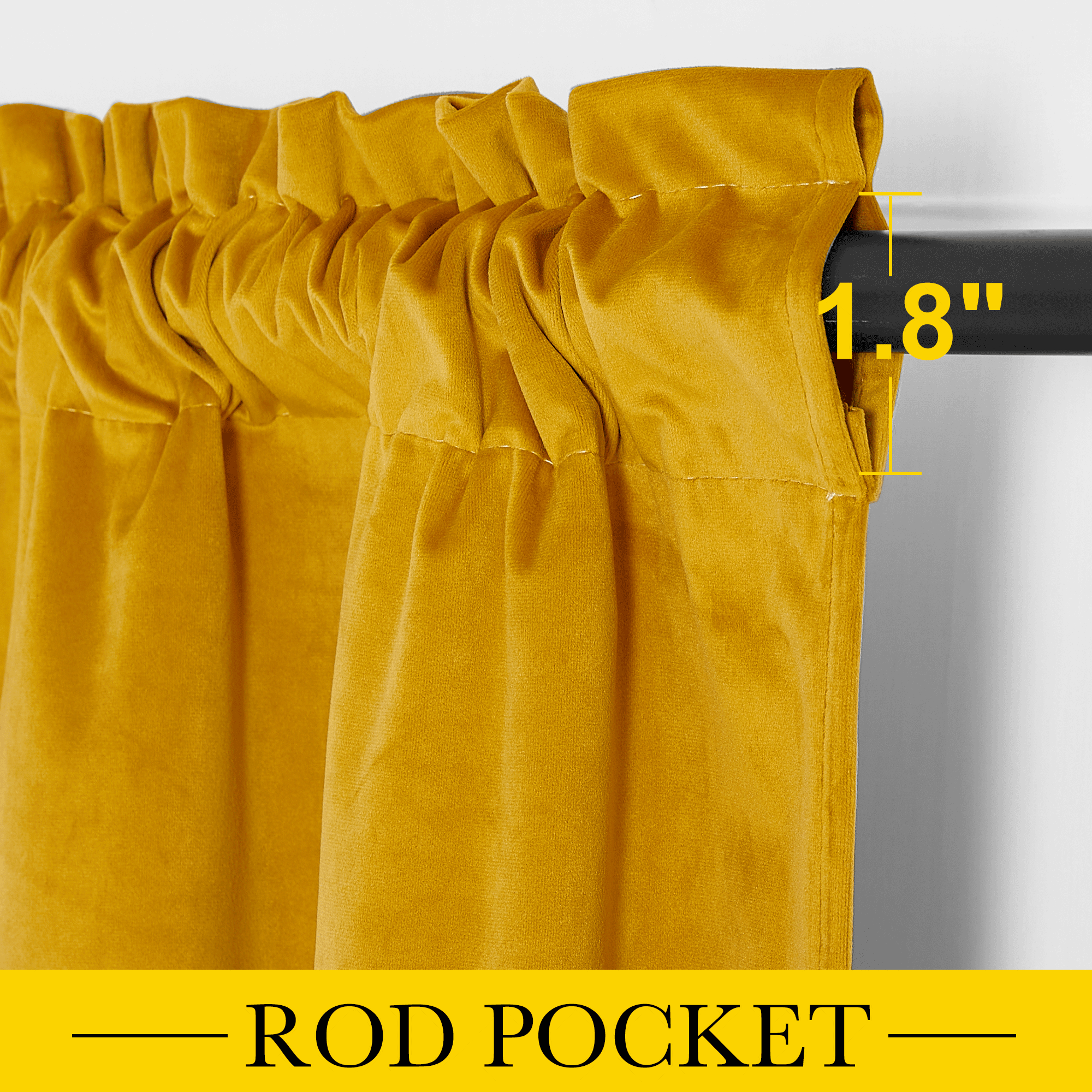 Deals Of The Week 2 Panels Modern Rod Pocket Velvet Blackout Valance For Kitchen And Living Room KGORGE Store