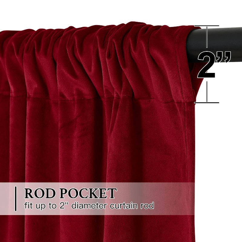Deals Of The Week Modern Rod Pocket Velvet Blackout Valance For Kitchen And Living Room 1 Panel KGORGE Store
